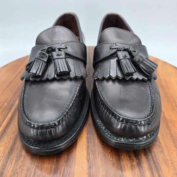 Allen Edmonds Enfield Loafers Men\'s 10.5 C Black Leather Kiltie Tassel Shoes main image 6